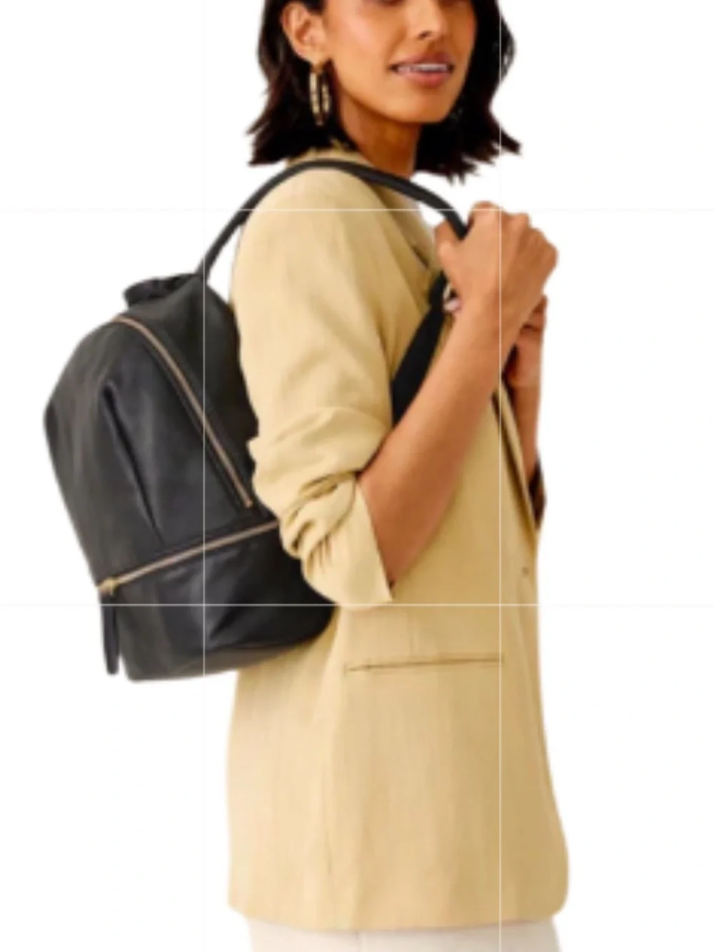 NWT Vera Bradley Modern Structured Genuine Cowhide Leather Backpack Black